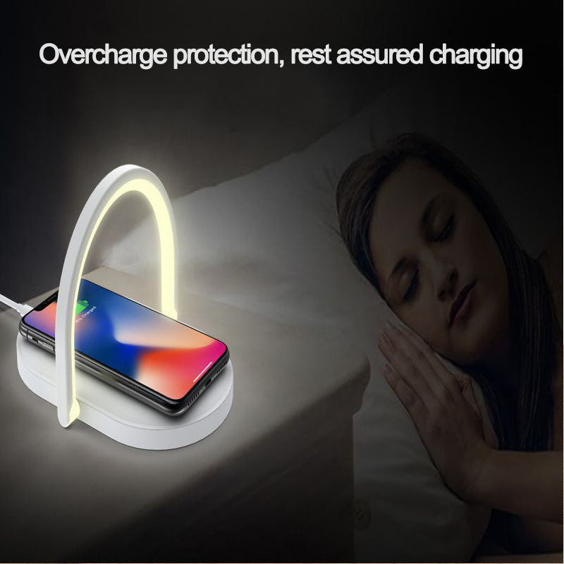 3 In 1 Foldable Wireless Charger Night Light Wireless Charging Station Stonego LED Reading Table Lamp 15W Fast Charging Light